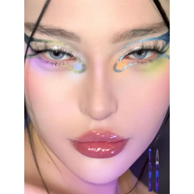 Kaleidos Eyeliner Pen Chameleon Glitter Shimmer Glue Lipstick Waterproof Longlasting Non-smudge Eyeliner
