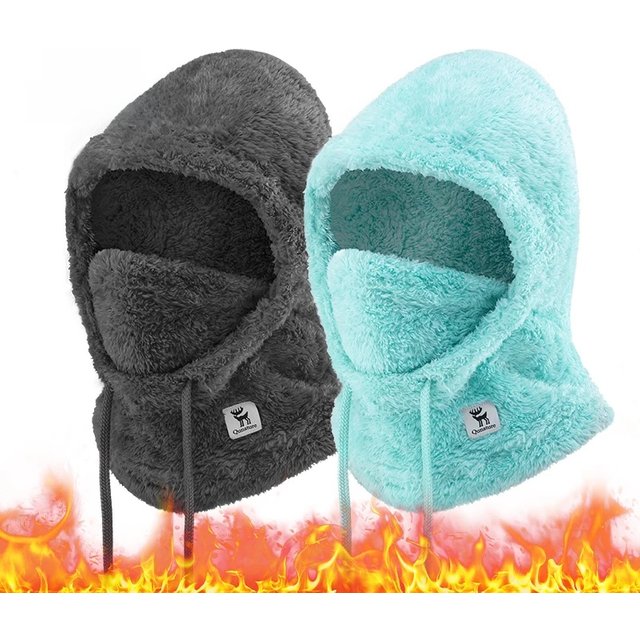 Qunature Keep Warm Balaclava Cycling Cap Ski Winter Windproof Cap Men Women Fleece Thicken Motorcycle Hat Skiing Face Mask