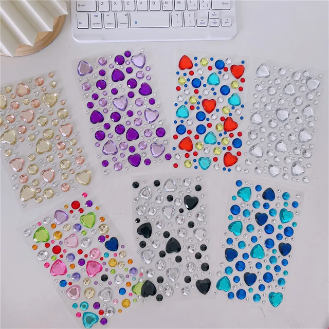 3D Bright Glitter Stickers for the Face Crystals Rhinestone DIY Facial Stickers Temporary New Jewelry Sticker Festival Makeup