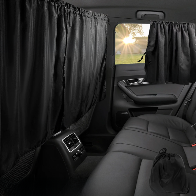 2/3pcs Car Window Curtains Universal Sun Shades Side Between Rear Seat Covers Divider Curtain Auto Blackout Camperize Sunscreen