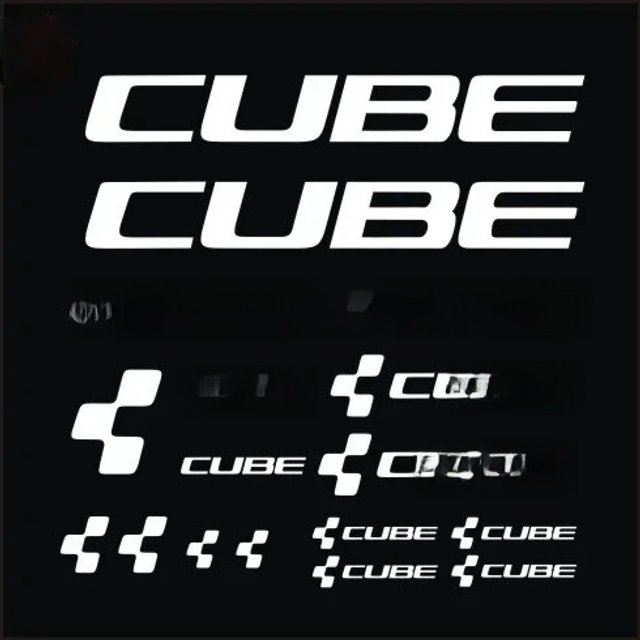 20cm for CUBE Bicycle Frame Stickers Cycling DIY Decoration Racing Cycling Sunscreen and Waterproof Car Accessories Sticker PVC