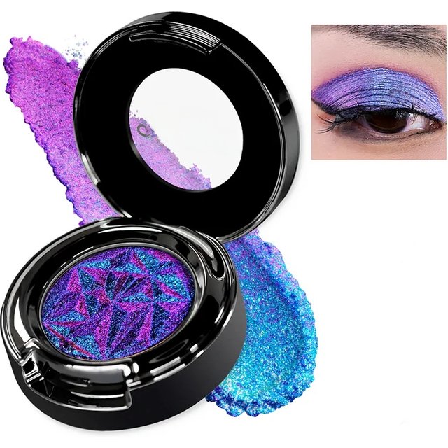 Eye Shadow Chameleon Metallic Glitter Powder Monochrome Eyeshadow Glitter Metallic Eye Looks 100% Vegan And Cruelty Free