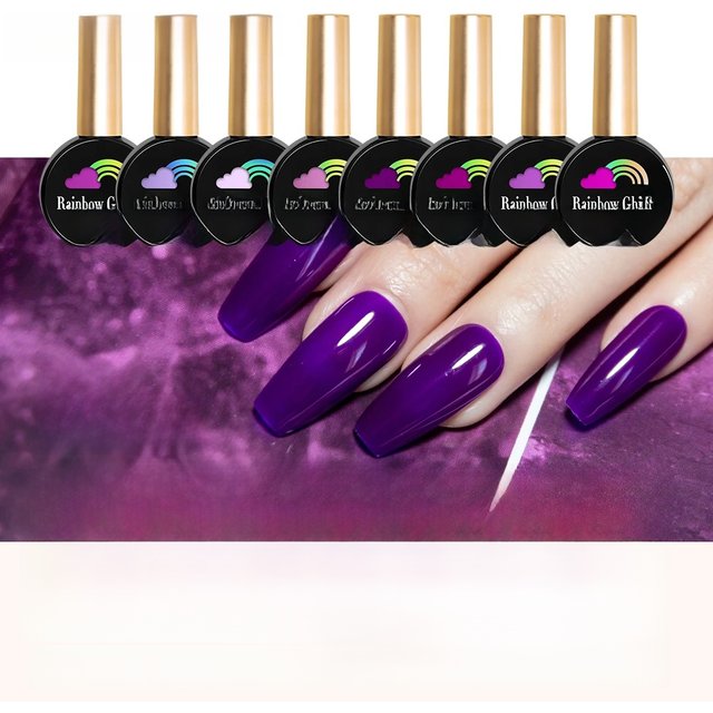 RG 15ml Purple Series Gel Nail Polish Semi Permanent Nude Glitter UV LED Nail Glue Supplies for Professional Varnishes Christmas