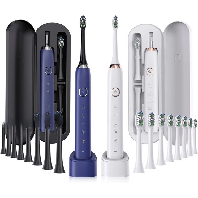 Sonic Electric Toothbrush Smart Ultrasonic Dental Teeth Whitening Rechargeable Adult Tooth Brush Sarmocare S100 With8 Brush Head