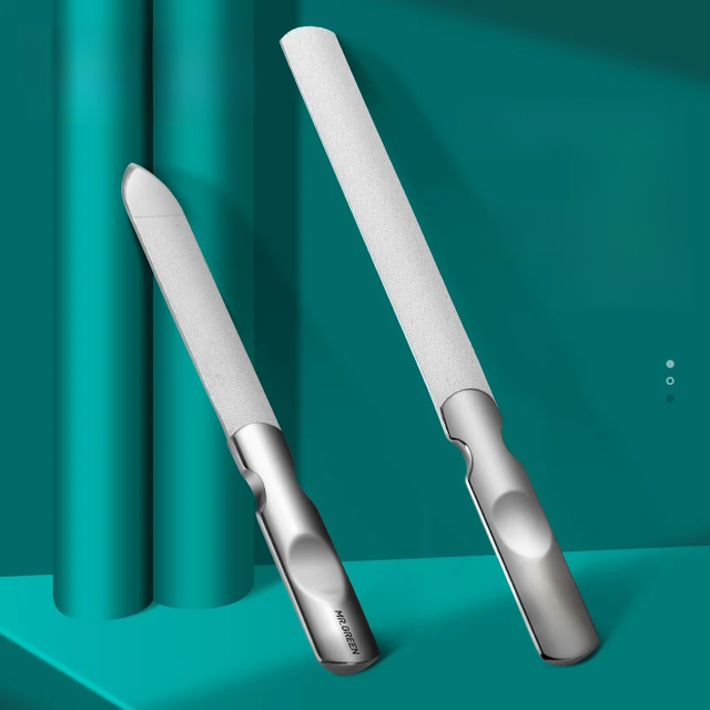 MR.GREEN Double Sided Nail Files Stainless Steel Manicure Pedicure Grooming For Professional Finger Toe Nail Care Tools