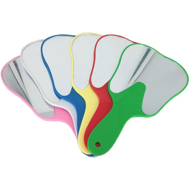 1PC Cute Handle Dental Mirror Unbreakable Mouth Teeth Mirror Plastic Makeup Mirror Tooth Shaped Dental Accessories Dentist Tools
