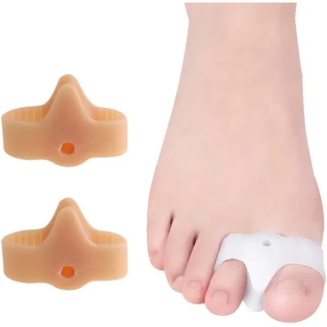 2PCS Adjuster Foot Care Tool Silicone Gel Thumb Corrector Bunion Foot Toe Hallux Valgus Protector Separator Finger Straightener