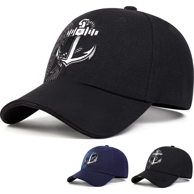Unisex Anchor Embroidery Baseball Caps Spring and Autumn Outdoor Adjustable Casual Hats Sunscreen Hat