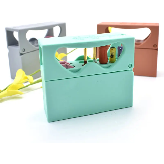 Dental Disinfection Endo Files Holder Box Autoclave Sterilizer Case Burs For Oral Care Tools Random Color 10holes