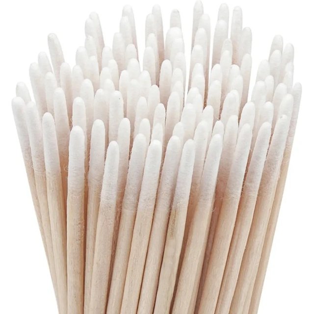 100/300/500 Pcs Disposable Ultrasmall Cotton Swab Brush Lint Free MicroWood Makeup Brushes Eyelash Tattoo Clean, Tattoo Accessor