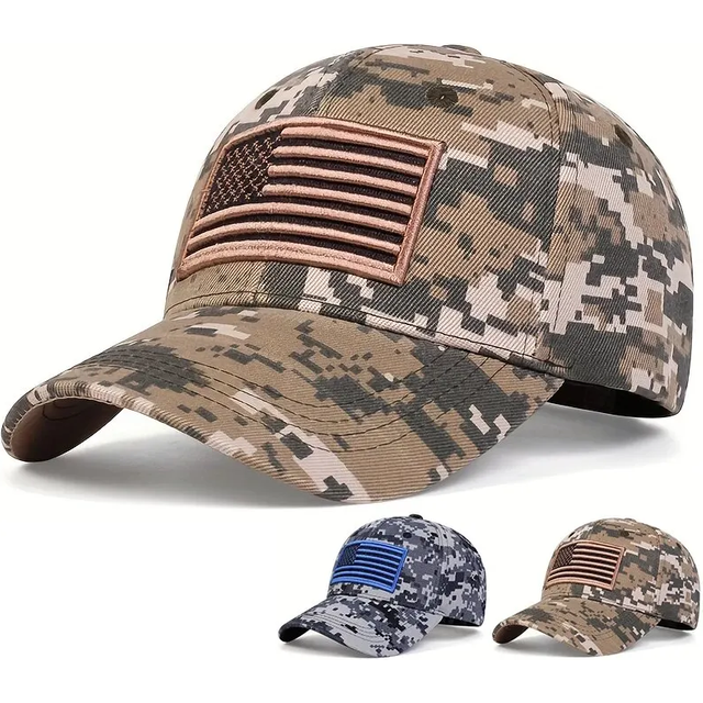 Unisex Army Flag of The United States Embroidery Baseball Caps Spring and Autumn Outdoor Adjustable Casual Hats Sunscreen Hat