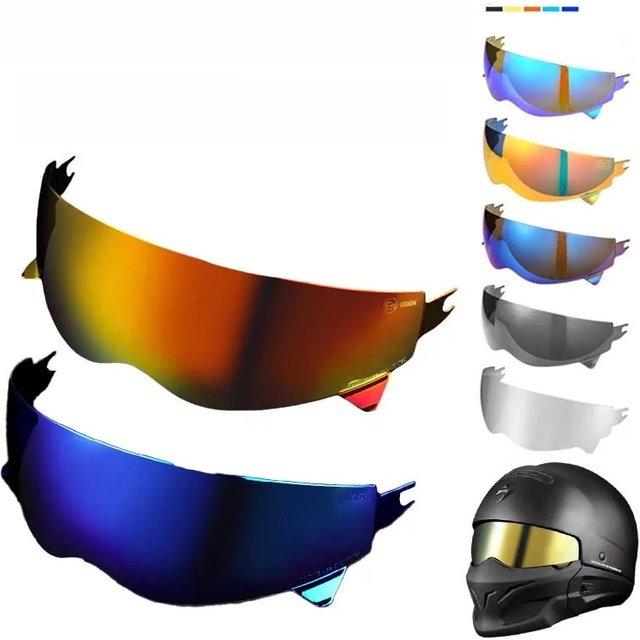 Helmet Visor for Scorpion EXO Combat Covert-X Capacetes Visera Sunscreen Windshield Helmet Shield Motorbike Cascos Accessories