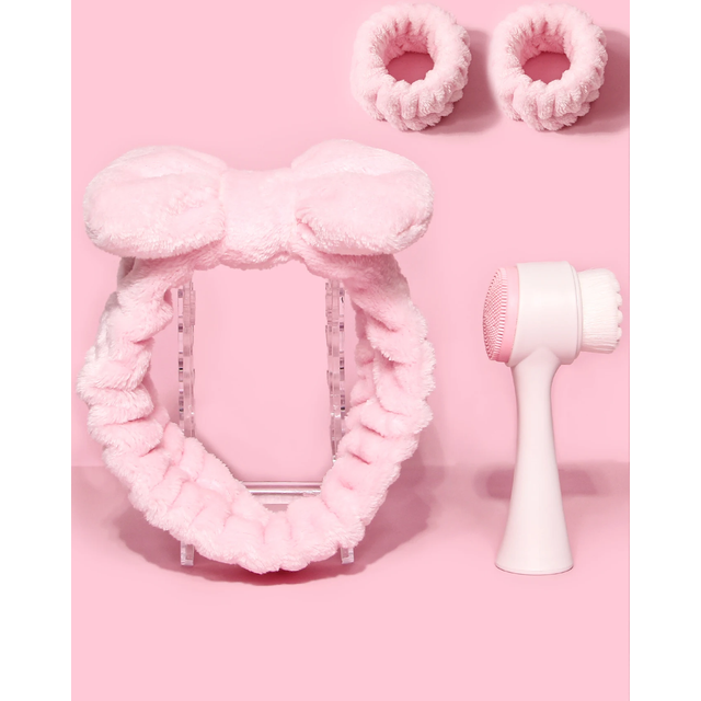 4PCS 3D Sides Silicone Double Sided Facial Cleanser Brush Blackhead Removal Product Pore Cleaner Exfoliator Face Scrub Brush set