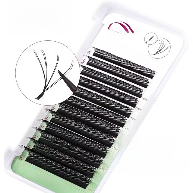Fadvan 8D W Shape Lashes Extension Two Tips 4D Premade Fan Eyelash Faux Mink Makeup Supplies