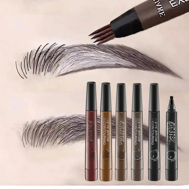 4 Point Eyebrow Pencil Waterproof Liquid Eyebrow Pen Makeup Long Lasting Cosmetic Microblade Brow Pencil Maquillajes Para Mujer