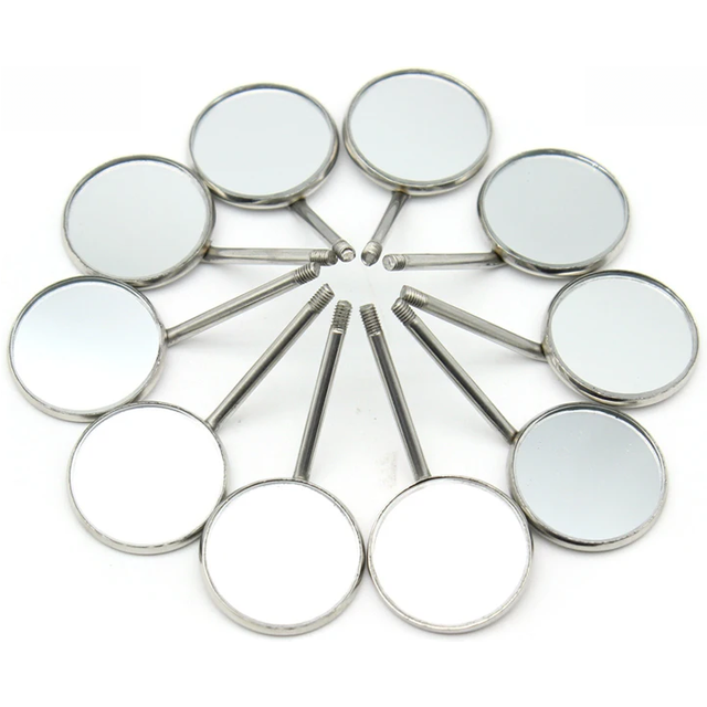 10pcs/set Dental Mouth Mirror Reflector Dentist Equipment Stainless Steel Dental Mouth Mirror Oral Care Tool Set Dental Lab