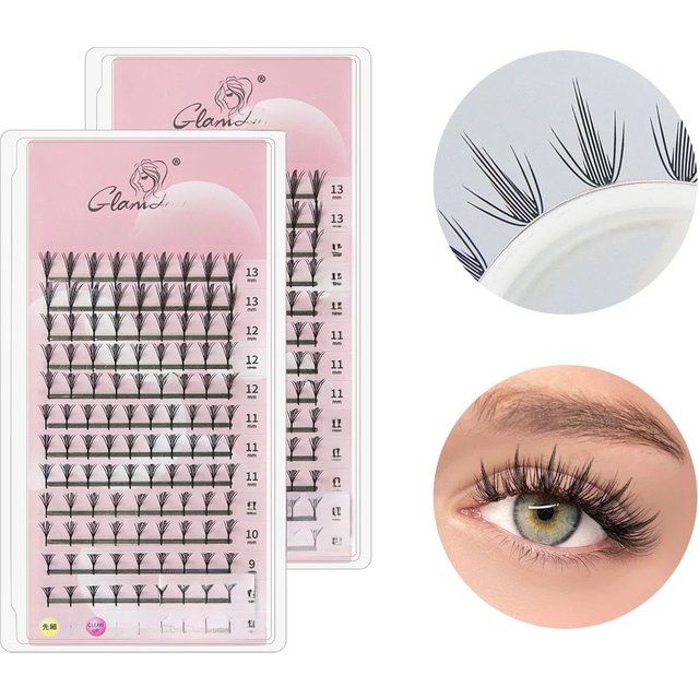 GLAMLASH Comic Spire False Comango Lashes Automatic Flowering Premade Volume Fans Eyelashes Extensions Individual Makeup Tools