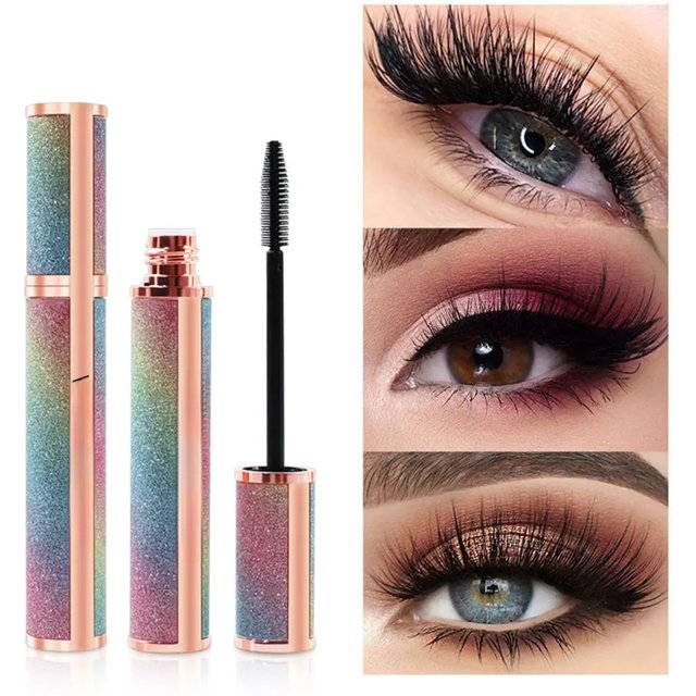 4D Brilliant Starry Sky Black Mascara Slim, Thick, Curled, Waterproof, Long Lasting, Non Staying Mascara