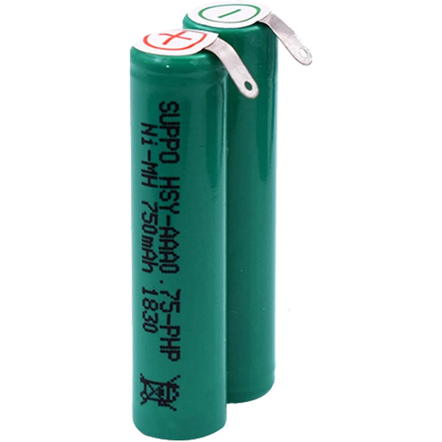 HSY-AAA0.75-PHP for PHILIPS Electric Shaver Batteries SUPPO 2.4V 750mAh Ni-MH Battery