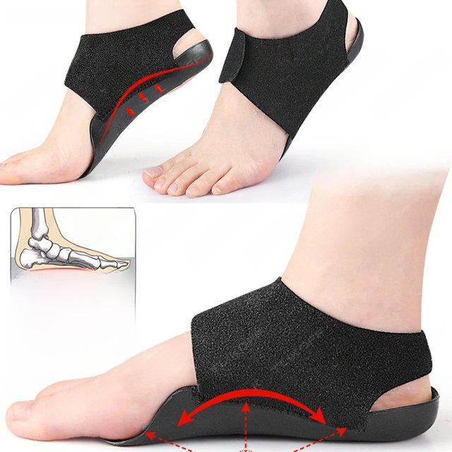 KOTLIKOFF 1 Pair Orthopedic Wearable Insoles For Flat Feet O-Shaped Unisex Pressure-relieving Walking Foot Care Arch Support Pad