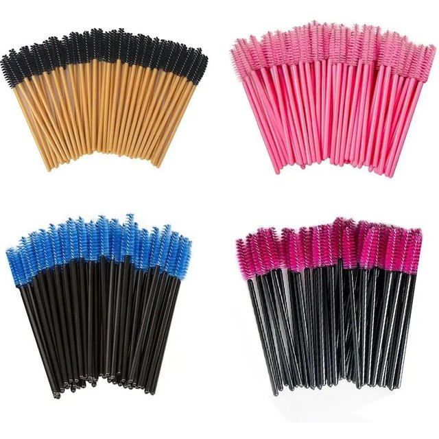 50Pcs Eyelash Brushes Makeup Brushes Disposable Mascara Wands Applicator Multicolors Eye Lashes Cosmetic Brush Makeup Tools