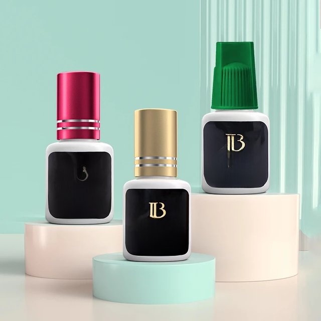 1 Bottle Original IB Super Plus Glue for Eyelash Extensions 5ml Korea Professional IB Gold Wine Red Cap Glue Makeup Tools Shop