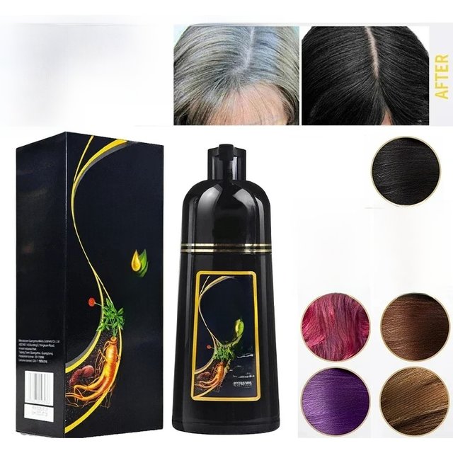 30ml/500ml 3-in-1 Quick Hair Dye Shampoo Natural Black Herbal Hair Dye Moisturizes Mild Hair Dye Conditioner Hair Care Products
