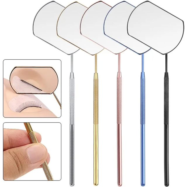 1 PCs Lash Extension Mirror Eyelash Extension Grafting Tools Stainless Steel Multifunction Checking Lash Mirror Beauty Makeup