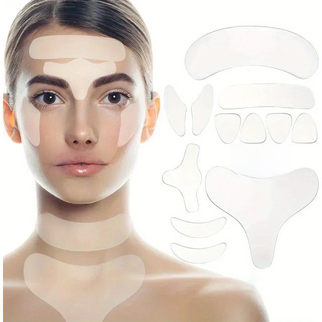 Anti-Ageing Wrinkle Prevention Forehead Neck Under Eye And Smile Line Reusable Silicone Face Patches For Wrinkles Skin Care Tool