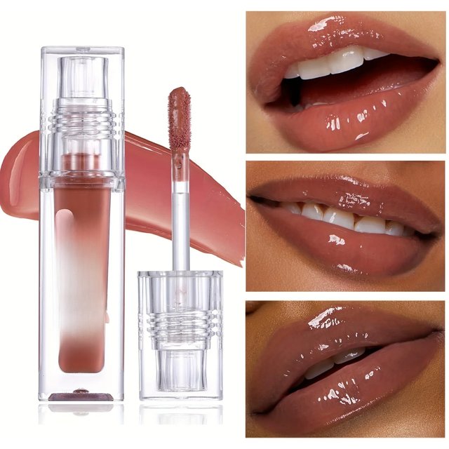 Hydrating Crystal Lip Oil - Plumping & Moisturizing Gloss with Tinted Shades for All Skin Types