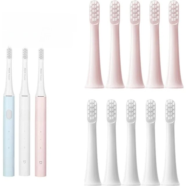 For XIAOMI MIJIA T100/MES603 Replacement Brush Heads Electric Toothbrush Vacuum DuPont Bristle with Anti-dust Cap Nozzles