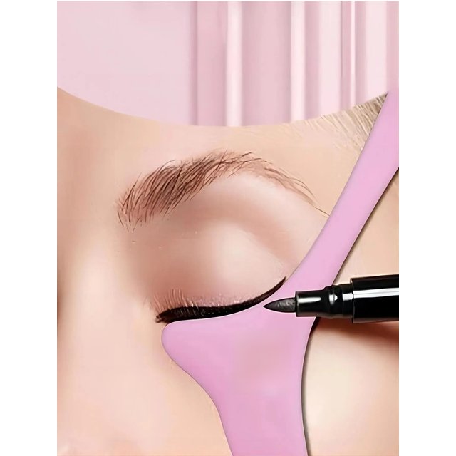 Multi-functional Eyeliner Stencil Wing Tips Silicone Eyeliner Aid Marscara Drawing Lipstick Wearing Aid Reusable Makeup Tools