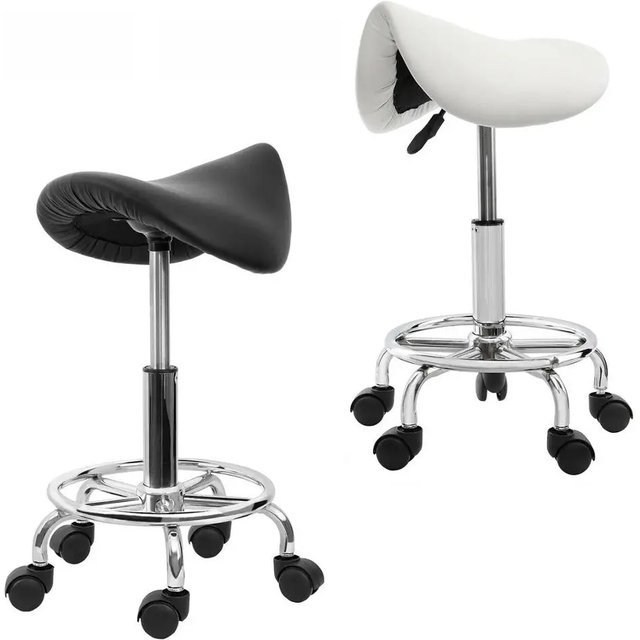 Beauty Salon Saddle Chair Barber Lifting Rotating Chair 360° Rotation Massage Tattoo Facial Spa Office Adjustable Lift Stools
