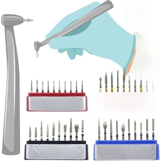 AG Dental Diamond Bur FG Drills for High Speed Handpiece Polishing Whitening Tools Dental Burs for Teeth Whitening 1.6mm