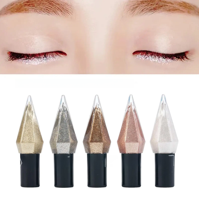 Professional Shiny Eye Liners Cosmetics for women Pigment Silver Rose Gold Color Liquid Glitter Eyeliner Cheap Makeup Cosmetic
