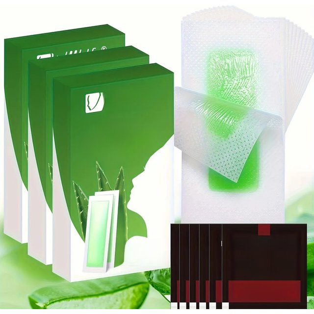 24/48 Pieces Viilife Facial Wax Strips Facial Hair Removal Quick and Painless Hair Removal Kit for All Skin Types