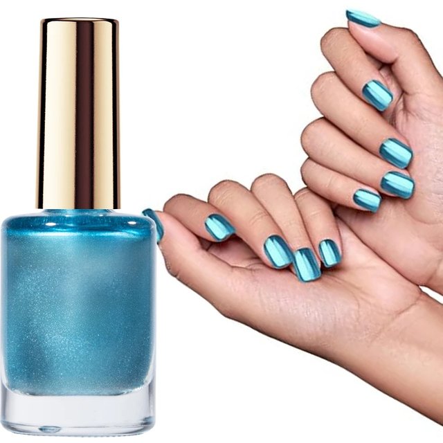 Tinovo Uno Metallic Blue Nail Polish Normal Regular Nail Lacquer Mirror Shine Finish Base Coat Top Oil Manicure Nail Supplies