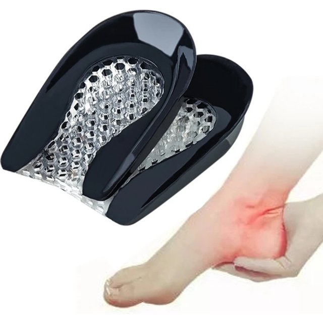 Silicone Gel Heel Pad for Shock Absorption Plantar Fasciitis Pain Relief Foot Care Insert Insole Height Increase Cup Cushion Pad