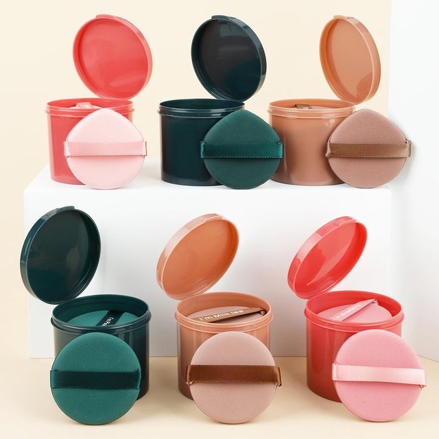7pcs Air Cushion Puff Wet And Dry Reusable Sponge Puff For Liquid, Cream, Foundation And Powder Makeup Tool With A Storage Case