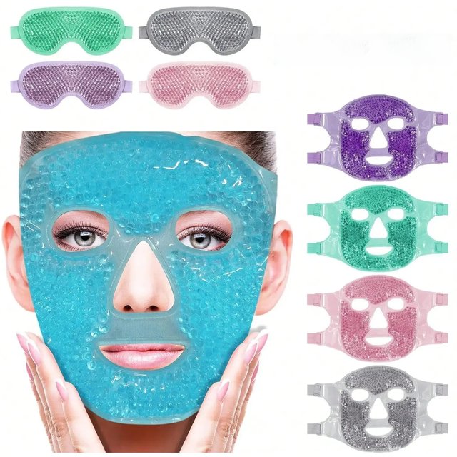 Gel Cooling Ice Face Eye Mask Facial Mask Hot Cold Compress Pack Gel Beads Cold Face Eye Mask Ice Pack,Compress Sleeping FaceSPA