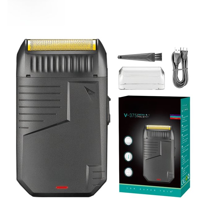 VGR 375 Professional Men's Electric Shaver Waterproof Independent Foil Electric Shaver Convenient Cordless Hair Trimmer