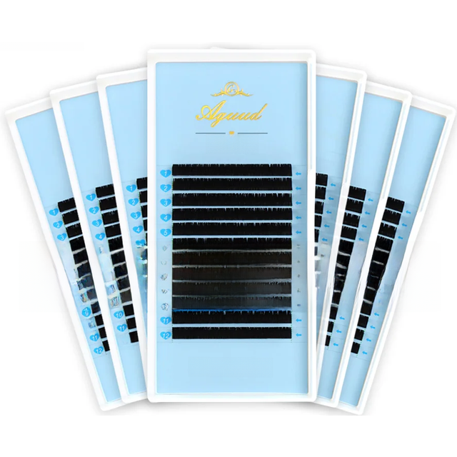 AGUUD 20Trays/Lot Individual Eyelash Extension Natural Soft Russian Volume Lash Extension Supplies Wholesale Lashes Makeup Cilio