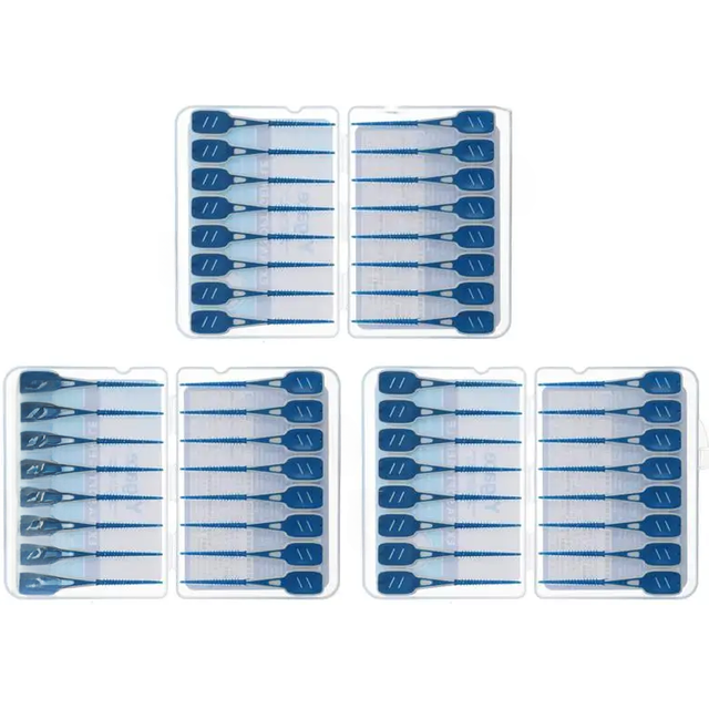 48Pcs Interdental Teeth Cleaning Toothpick Flosser Oral Care Tools Oral Hygiene (Random Color) 4x1cm