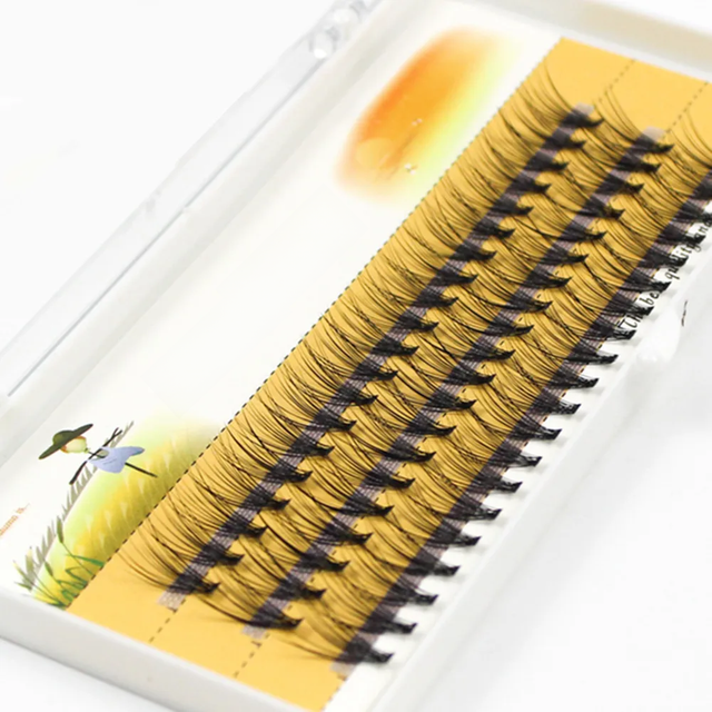 60 Bundles Mink Eyelash Extension Natural 3D Russian Volume Faux Eyelashes Individual 20D Cluster Lashes Makeup Cilia