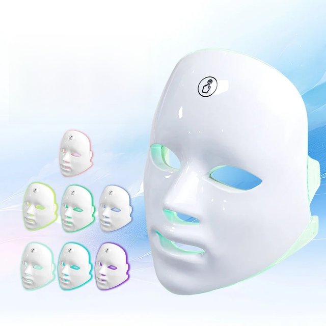 7 Colors Facial LED Mask LED Photon Therapy Beauty Mask Anti Aging Skin Rejuvenation Whitening USB Rechargeable Beauty Device