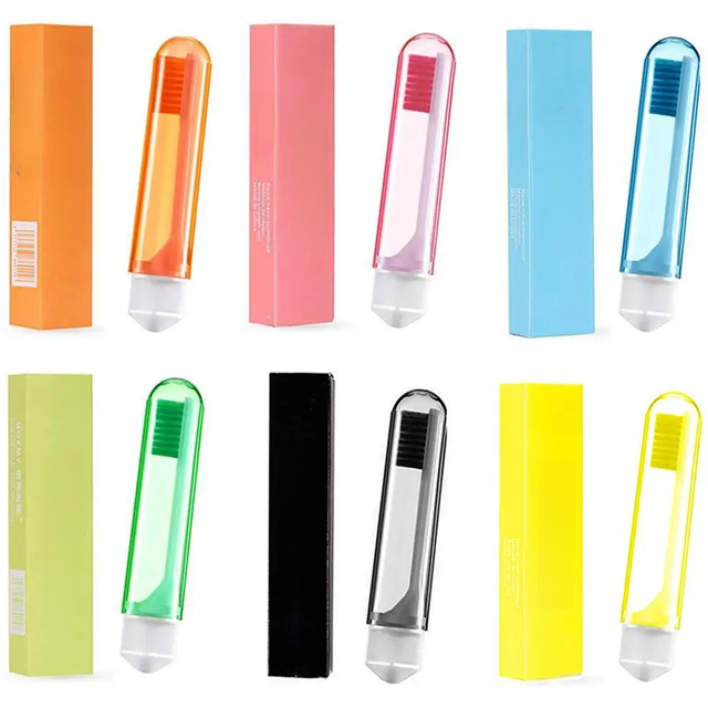 Travel Portable Folding Toothbrush Super Soft Bristle Toothbrush Fold Travel Camping Hiking Outdoor Easy To Take Teethbrush