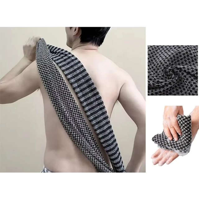 Japanese Exfoliating Bath Towel Ultra-Long Shower Scrubber for Back Antibacterial Foam Washcloth Multi-Use for Shower Skincare