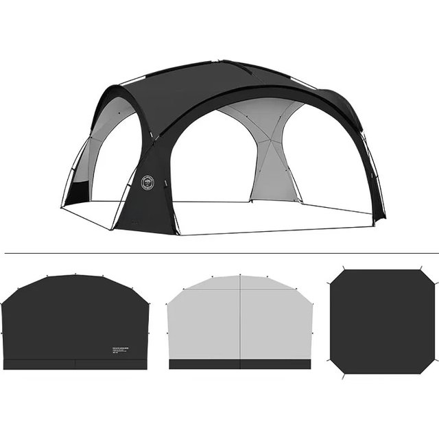 ShineTrip Multi Functional Outdoor Large Camping Tent Equipment Rainproof and Sunscreen Tent Spherical Sunshade Camping Tent
