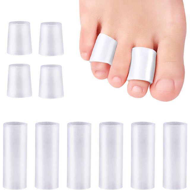 1Pair Silicone Tube Fingers Protector Hand Bunion Pain Relief Orthosis Stranghters Foot Care Pedicure Toe Sleeve Cap Cover