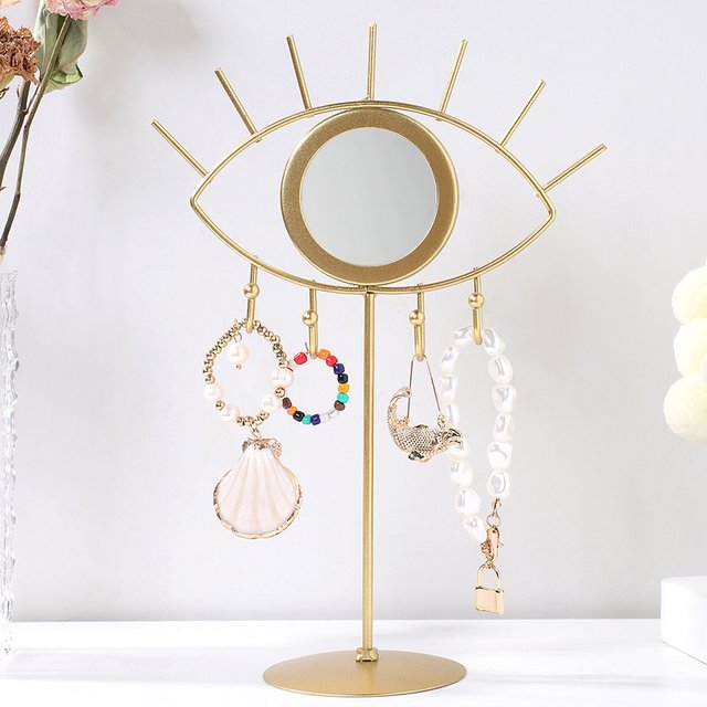 Gold Eye Table Mirror Makeup Mirrors Boho Home Decor Living Room Decoration Bedroom Cosmetic Dressing Tabletop Mirror Evil Eye